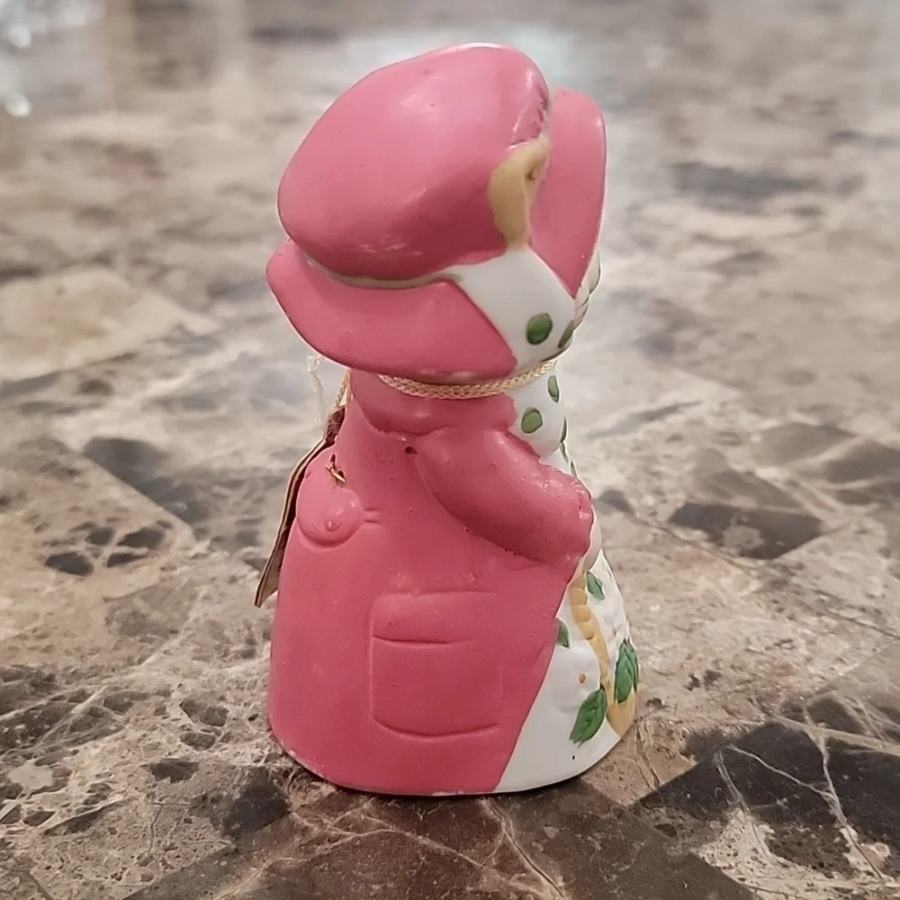✨️ NWT Vintage Jasco Critter Bell Bisque Porcelain Lady Cat  Christmas Decor AH